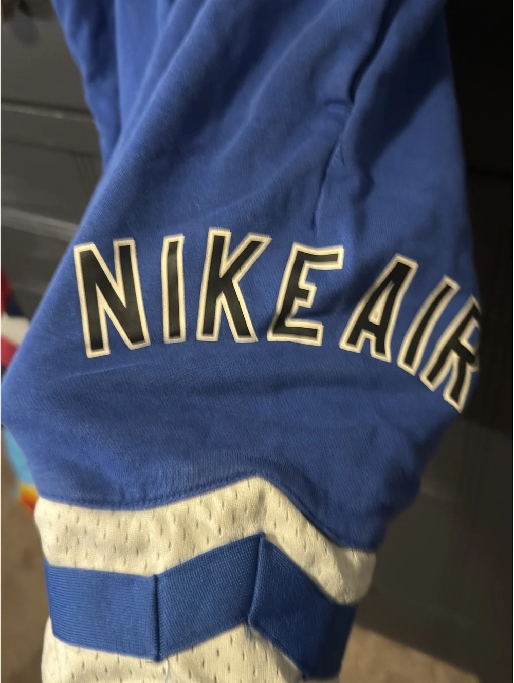 Nike Air Blue Athletic Shorts with White Trim